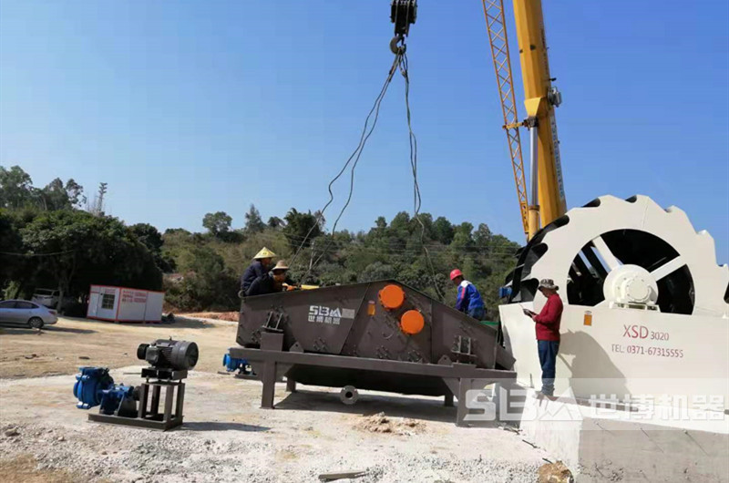 細沙回收脫水一體機安裝現場(chǎng)