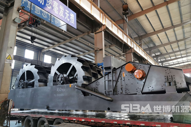 三輪斗式洗砂機裝車(chē)發(fā)貨