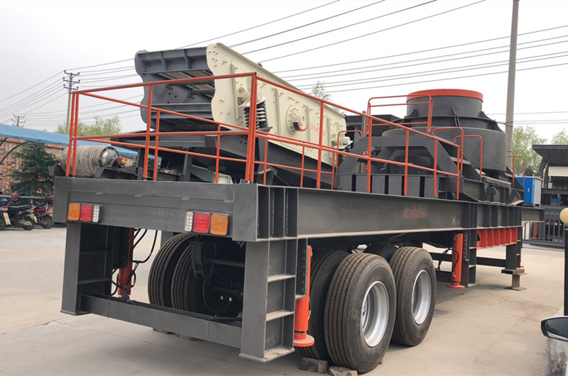 移動(dòng)鵝卵石打砂機