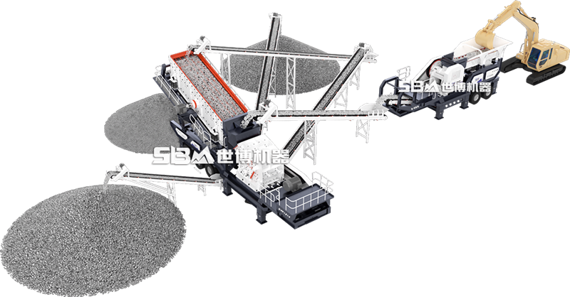 二合一輪胎移動(dòng)石子破碎機