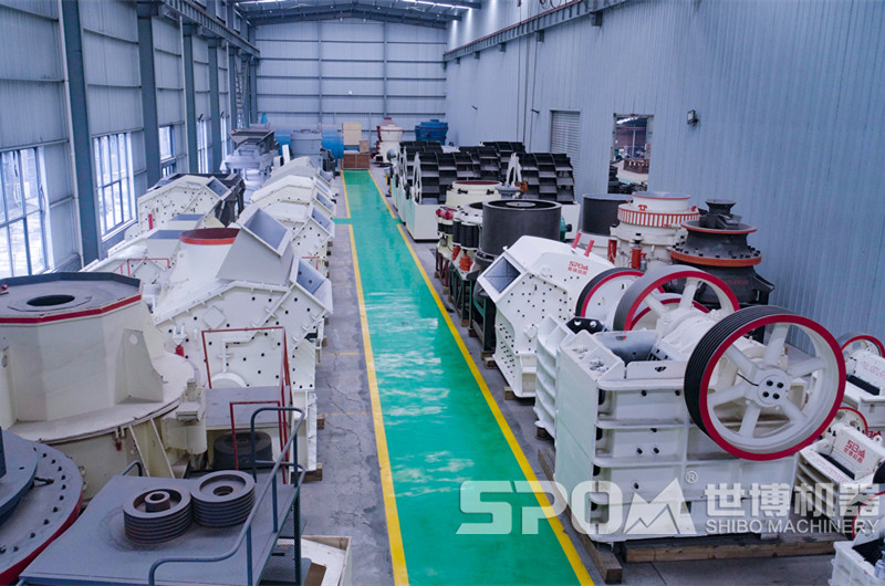 世博打石子機生產(chǎn)車(chē)間圖