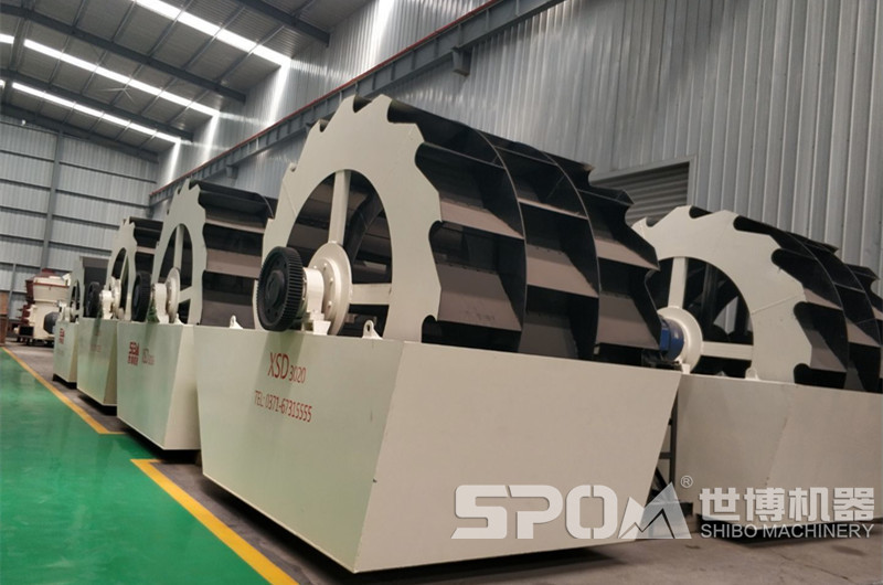 世博水洗機制砂機成品車(chē)間圖