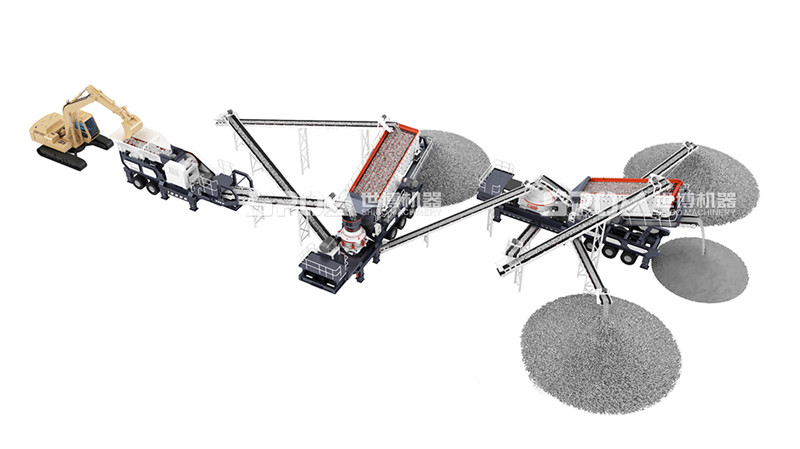 移動(dòng)石頭破碎機成套設備