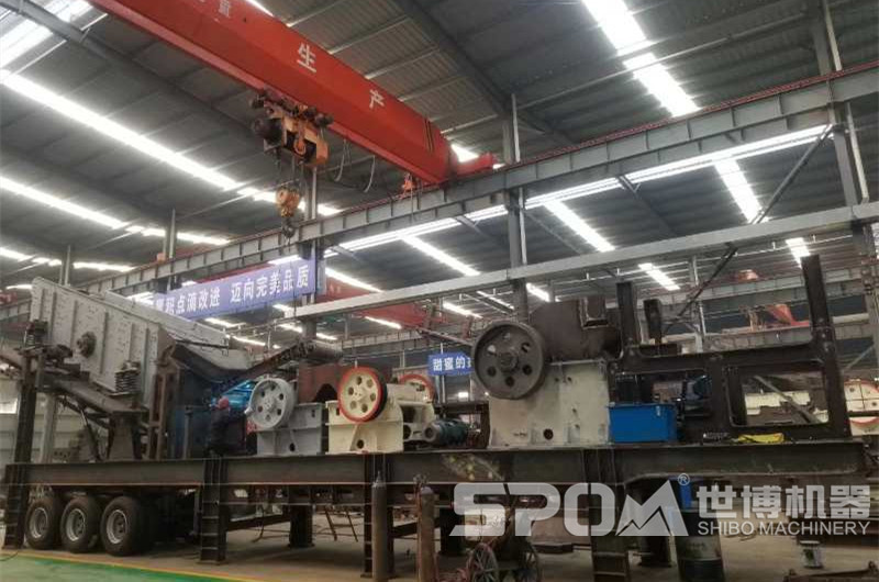 多機組合車(chē)載移動(dòng)碎石機，世博廠(chǎng)家生產(chǎn)車(chē)間實(shí)拍