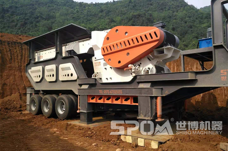粗碎車(chē)載移動(dòng)碎石機，顎破移動(dòng)碎石機