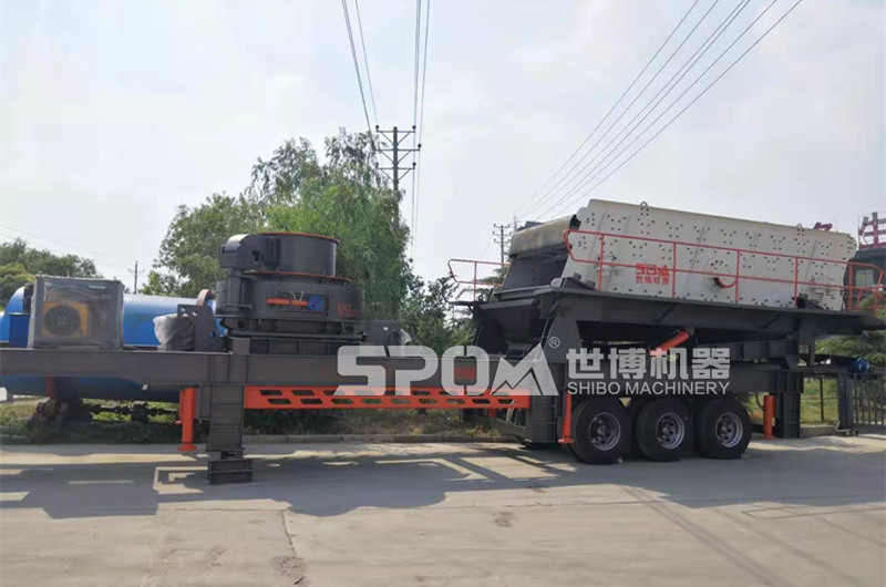 沖擊式移動(dòng)破碎制砂篩分機