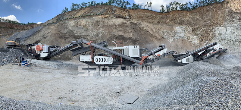 石頭破碎小石子加工現場(chǎng)圖