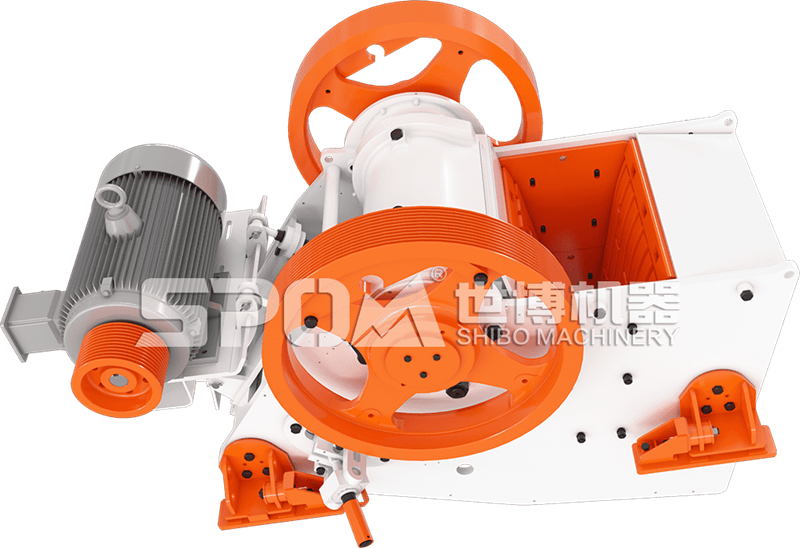 歐版顎式碎石機的V型破碎腔，進(jìn)料口俯拍圖