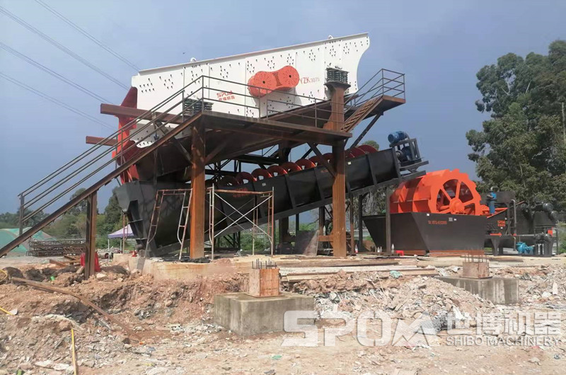 廣東惠州客戶(hù)洗砂現場(chǎng)